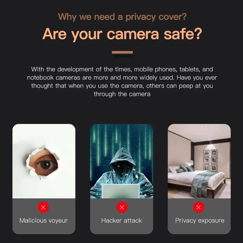 Webcam and Front Camera Privacy Cover – Ultra Slim Protector