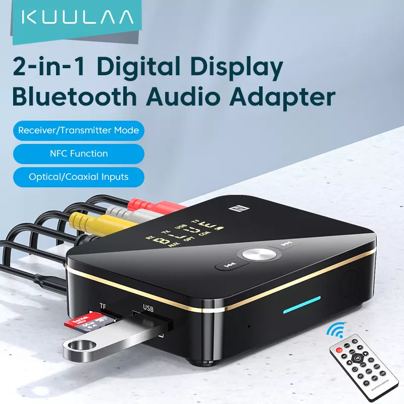 2-in-1 Bluetooth Transmitter Empfänger Sender Wireless Aux Audio Adapter TV  LCD