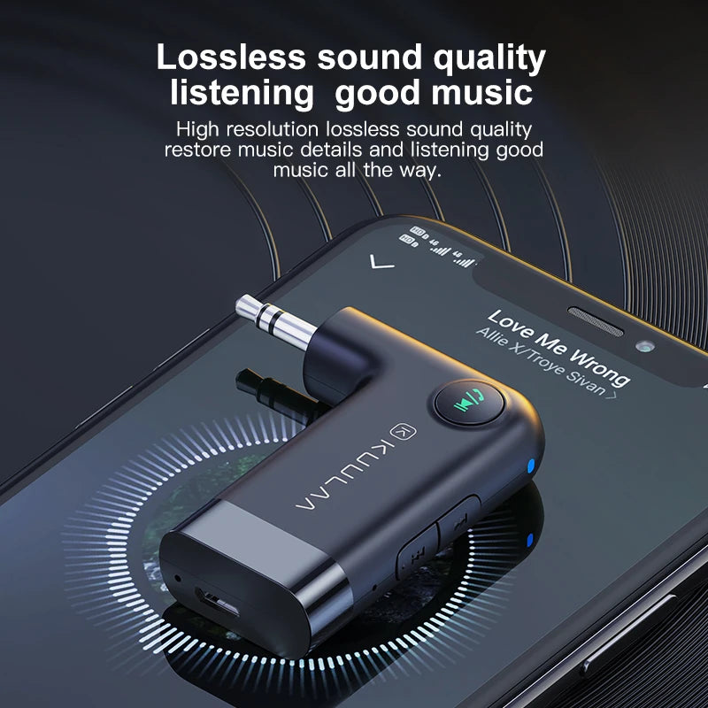 Bluetooth Receiver 5.0 3.5mm AUX Jack Kuulaa