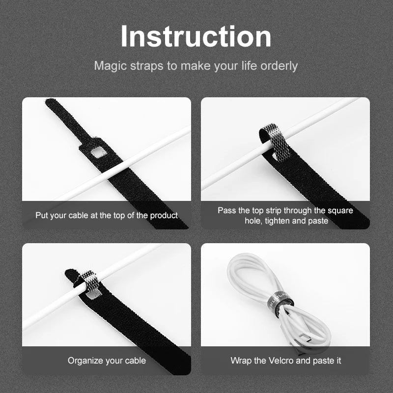 Velcro Cable Management Strap – Fixed on Cable
