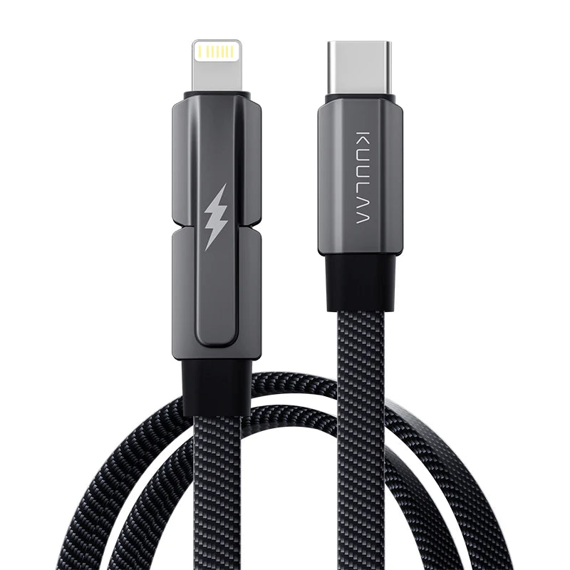 2 in 1 USB C & Lightning Cable 60W PD Fast Charging