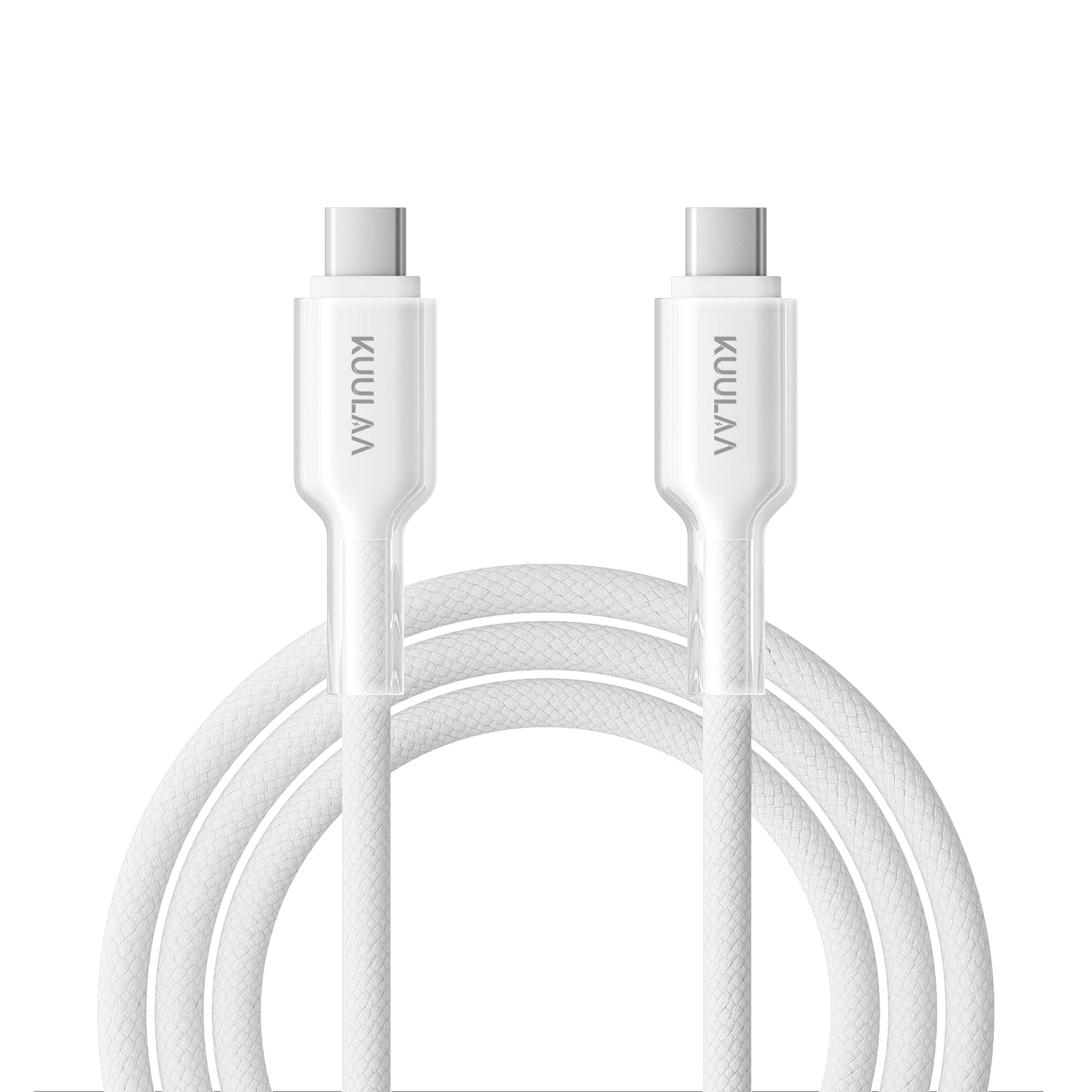 60W USB-C to USB-C Cable – Gradient Transparent Braided Design
