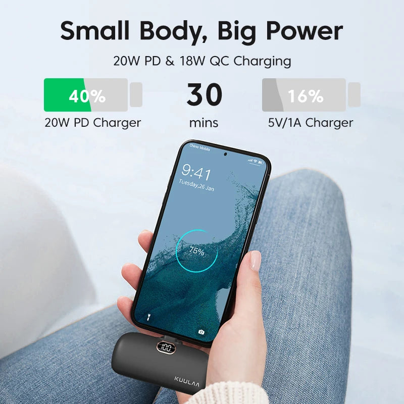 Mini Pocket Power Bank 5000mAh Kuulaa
