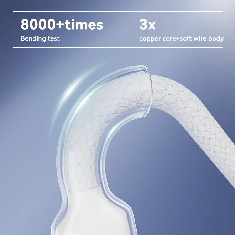 60W USB-C to USB-C Cable – Gradient Transparent Braided Design