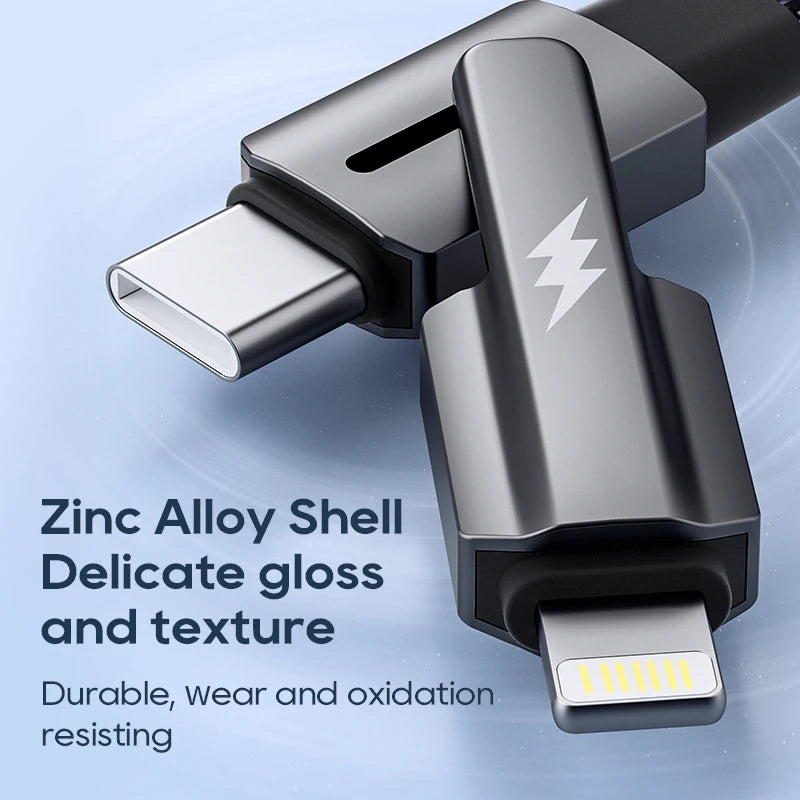 2 in 1 USB C & Lightning Cable 60W PD Fast Charging