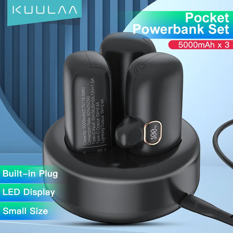 Pocket Power Bank Set 5000mAh 3Pcs