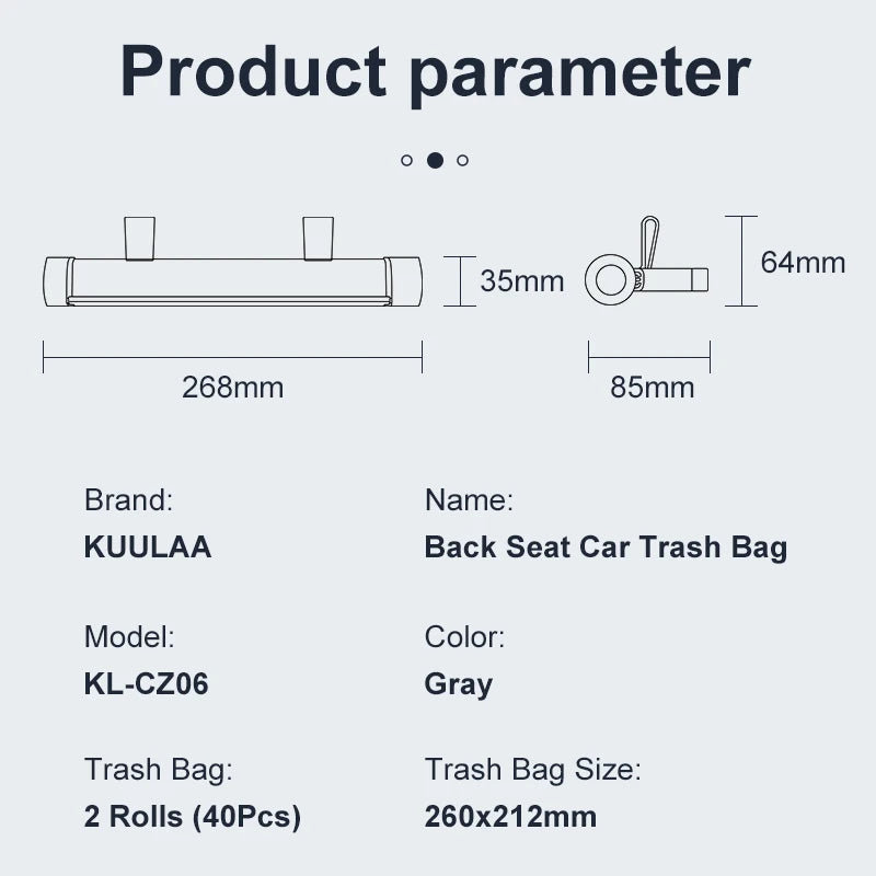Back Seat Car Trash Bag