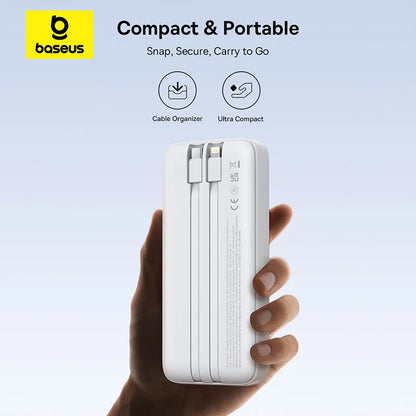 Baseus Lipow 20000mAh Power Bank with Built-in Cables