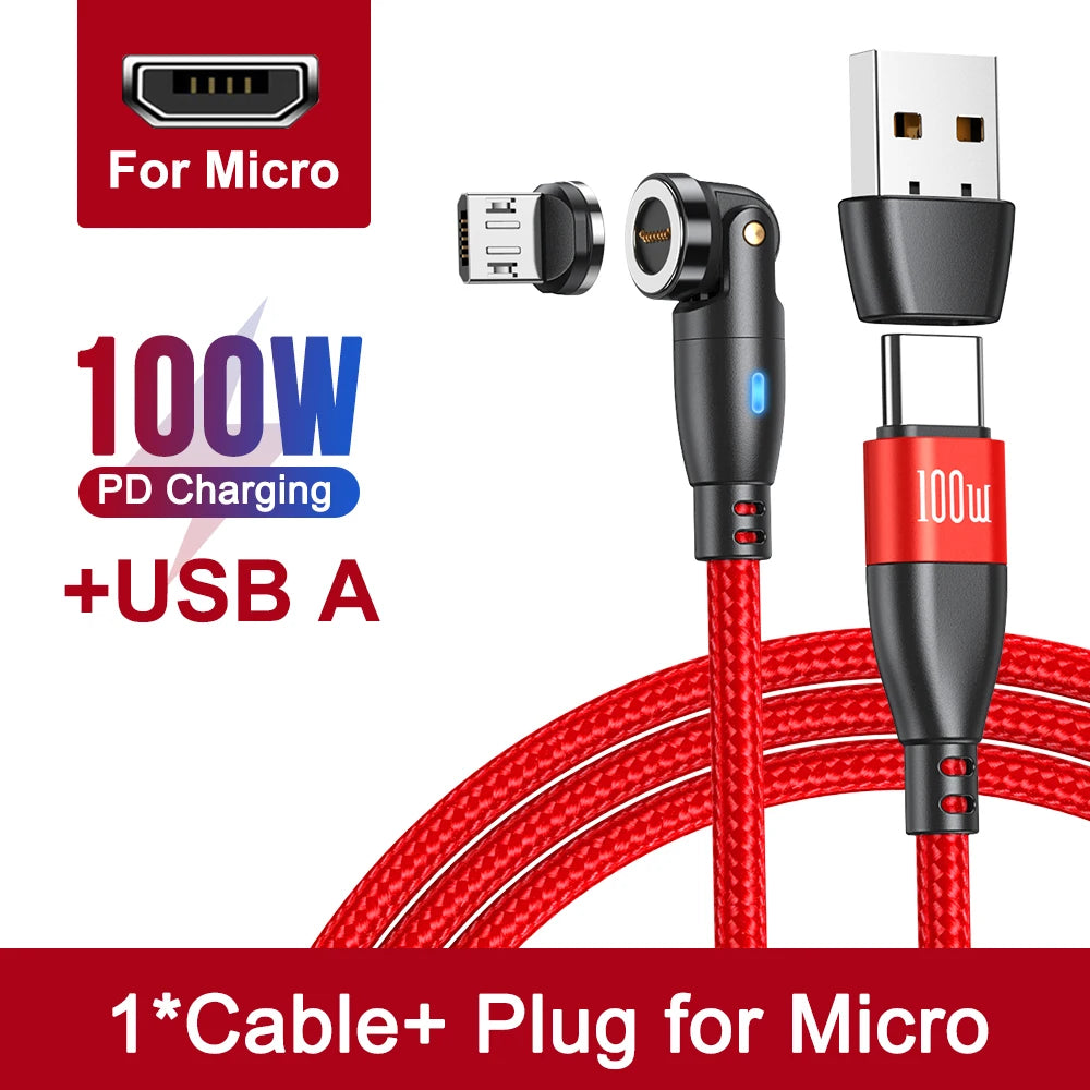 AUFU 100W Magnetic USB Type C Cable 5A Fast Charging