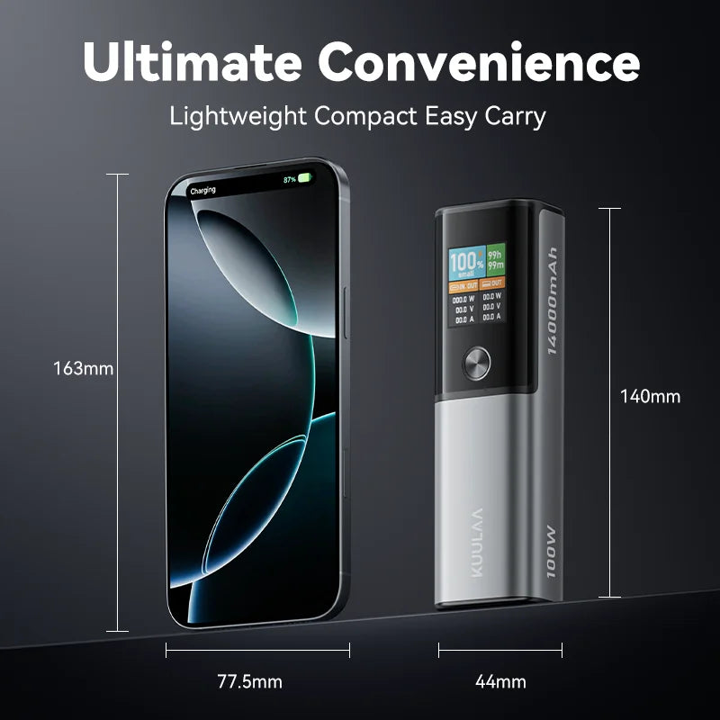 Kuulaa 100W PD Power Bank 14000mAh