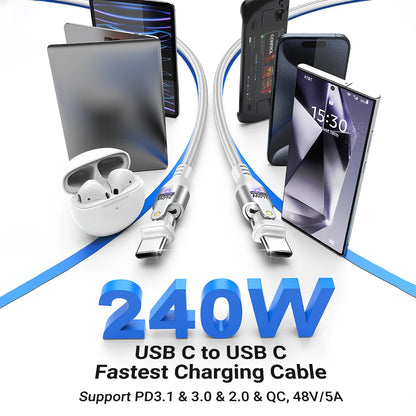 AUFU USB-C to USB-C 240W Fast Charging Cable 180°