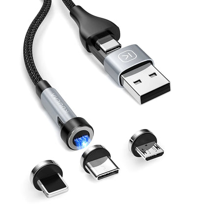 6-in-1 Magnetic Cable 27W – 540° Rotation & Fast Charging