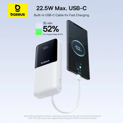 Baseus Lipow 20000mAh Power Bank with Built-in Cables