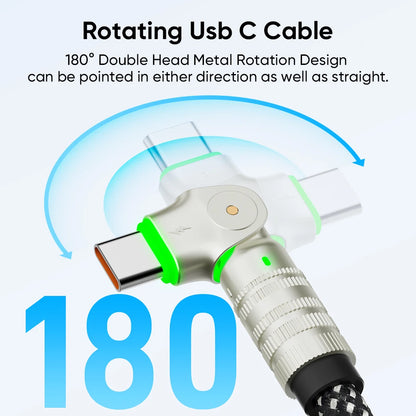 Kuulaa USB-C to USB-C 240W PD Cable 180° Rotation