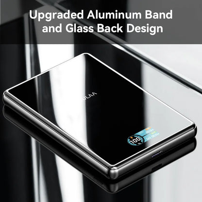 Smartphone with glass back and aluminum band on a reflective surface