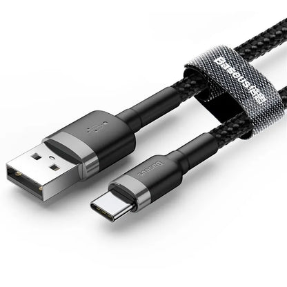 USB cable with Type-C connector on a white background