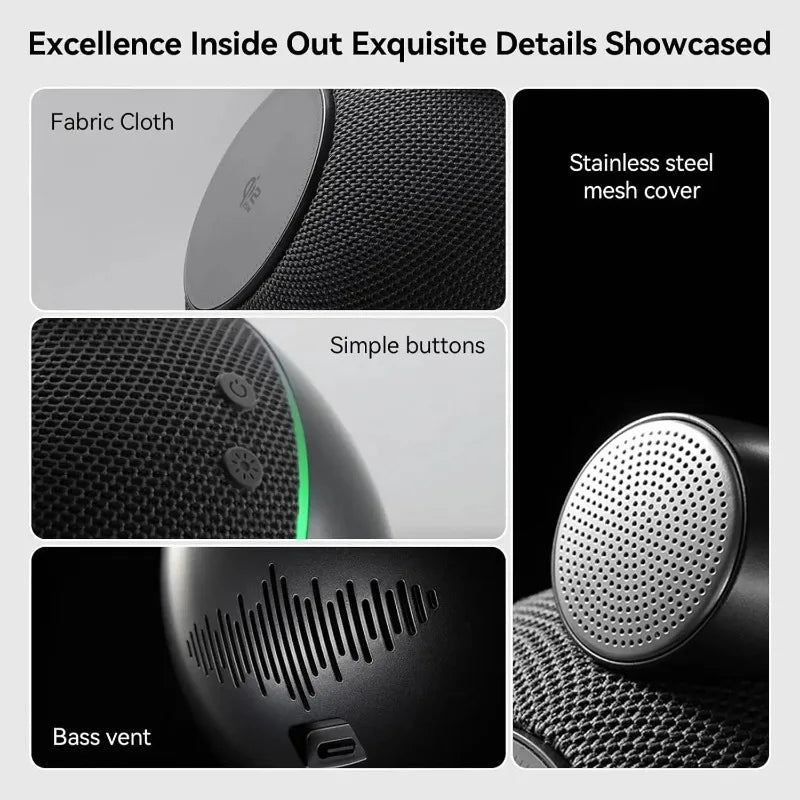 3-in-1 Wireless Charging Bluetooth Speaker with 360° Sound