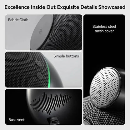 3-in-1 Wireless Charging Bluetooth Speaker with 360° Sound