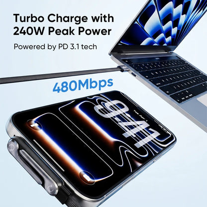 Kuulaa 2-in-1 USB-C Fast Charging Cable with Phone Stand