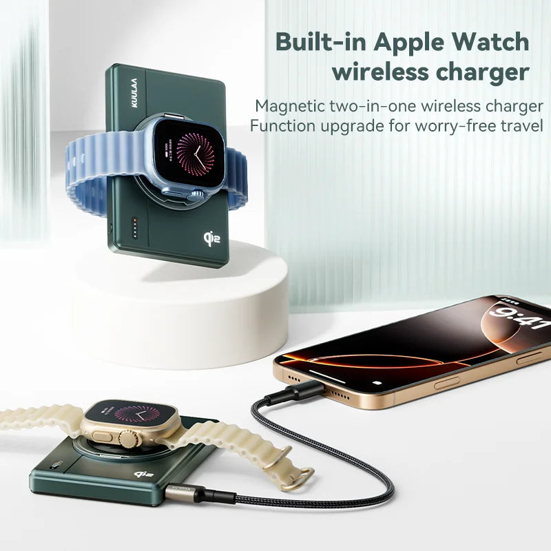 Qi2 30W Magnetic Power Bank 10000mAh Rotating Holder