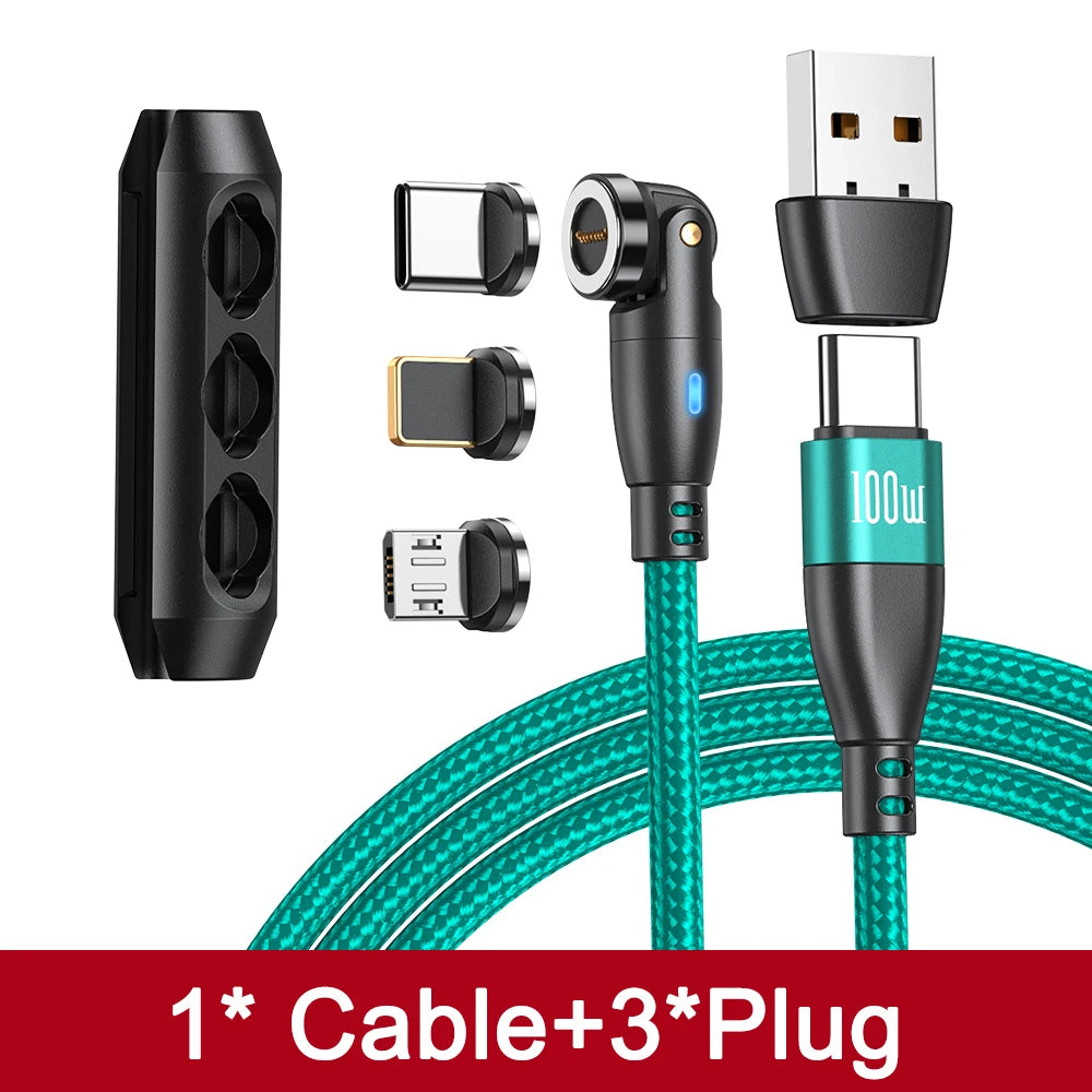AUFU 100W Magnetic USB Type C Cable 5A Fast Charging