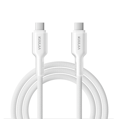 60W USB-C to USB-C Cable – Gradient Transparent Braided Design