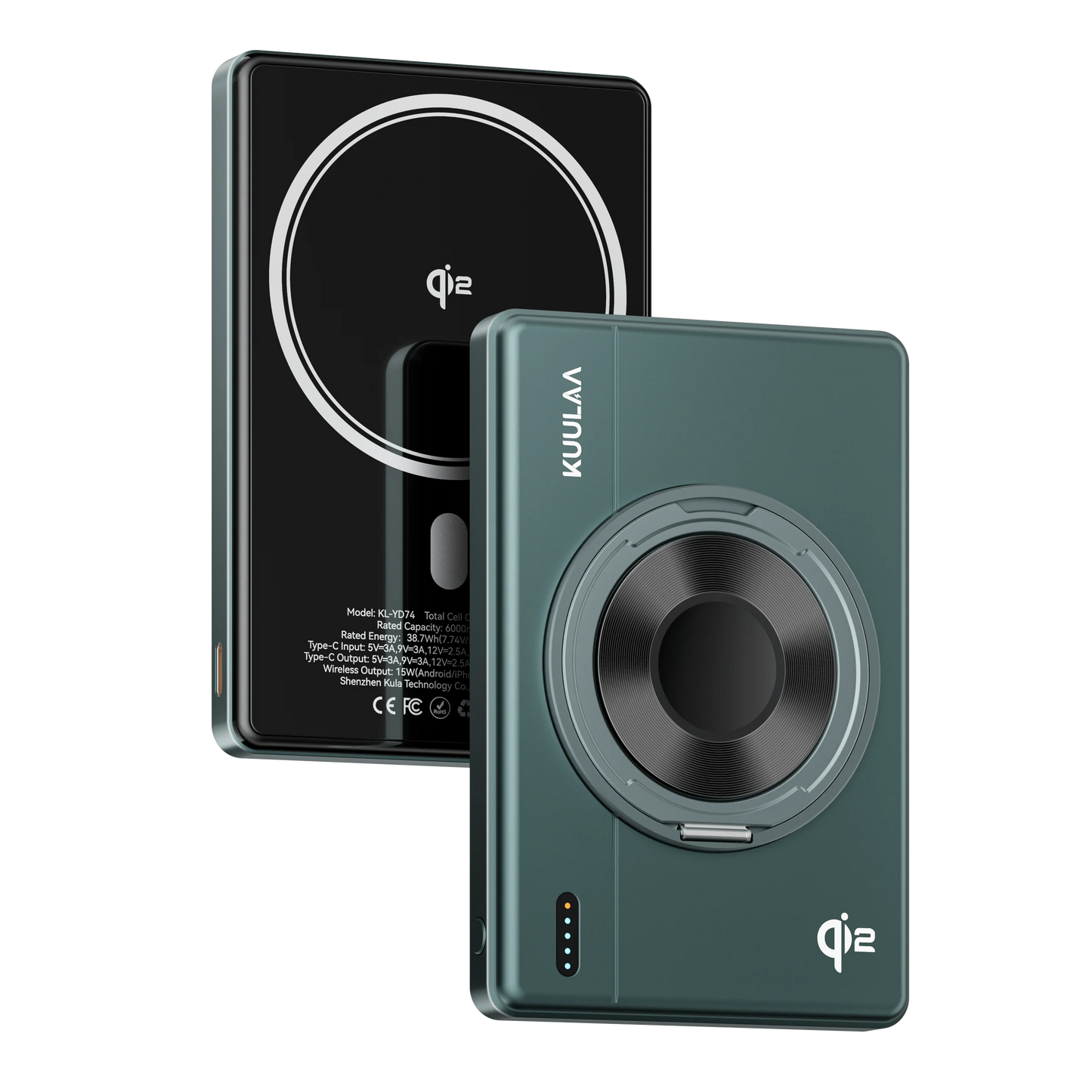 Qi2 30W Magnetic Power Bank 10000mAh Rotating Holder