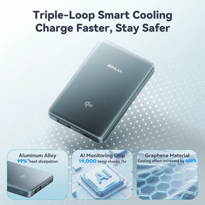 Qi2 Magnetic Power Bank 10000mAh 15W Wireless Charging