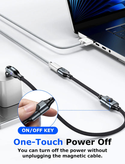 AUFU USB-C Extension Cable 240W with On/Off Switch