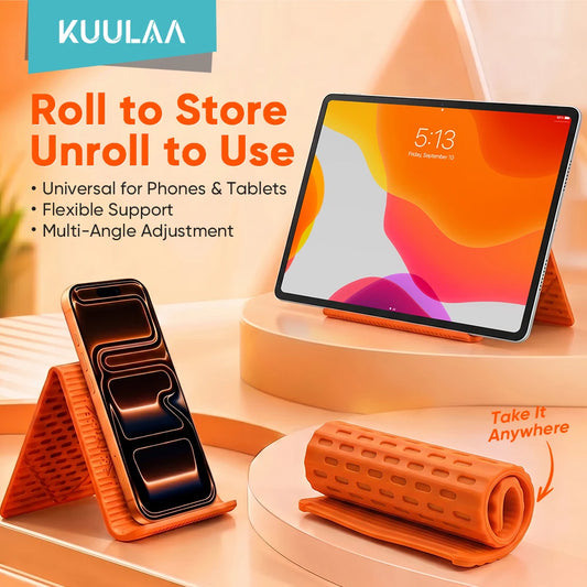Kuulaa Rollable Silicone Phone & Tablet Stand