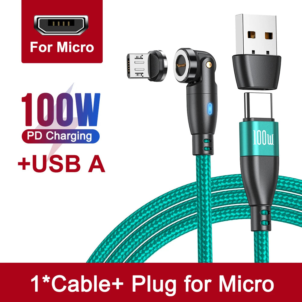 AUFU 100W Magnetic USB Type C Cable 5A Fast Charging