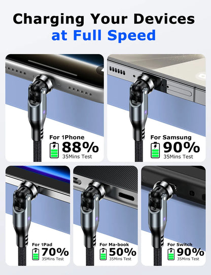 AUFU USB-C Extension Cable 240W with On/Off Switch