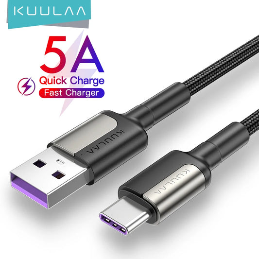 KUULAA USB cable with Type-C connector on a white background
