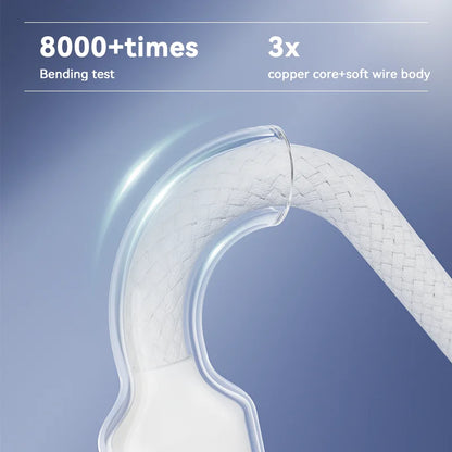 60W USB-C to USB-C Cable – Gradient Transparent Braided Design