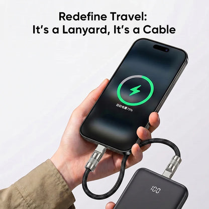 Kuulaa 2-in-1 USB-C Lanyard Charging Cable 240W