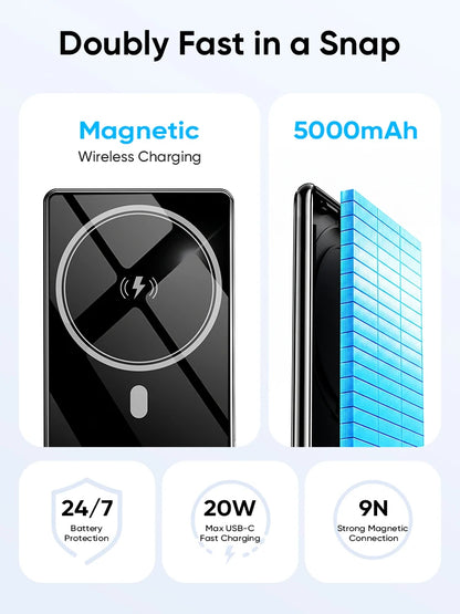 AHARGE Starry Night Ultra-Slim Magnetic Power Bank 5000mAh