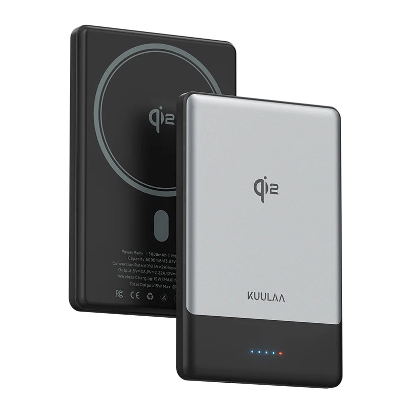 Two wireless charging devices with 'KUULAA' branding on a white background