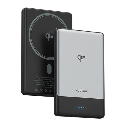 Two wireless charging devices with 'KUULAA' branding on a white background
