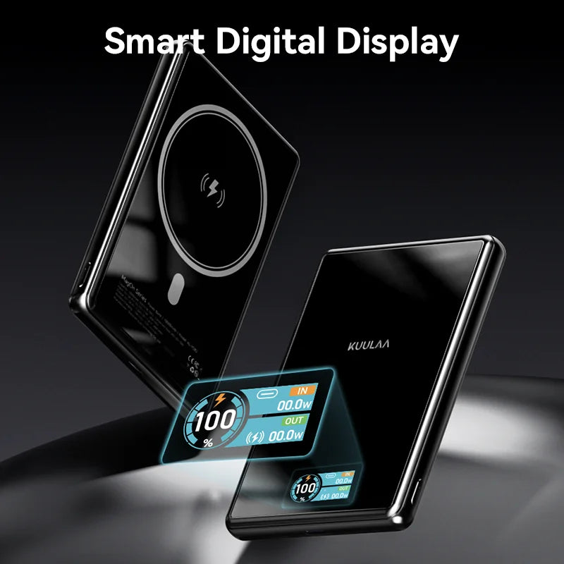 Smart digital display device with 'KUULAA' branding on a dark background