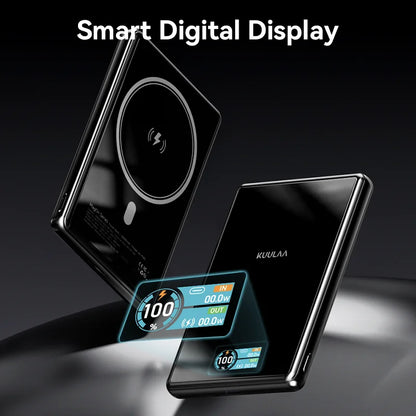Smart digital display device with 'KUULAA' branding on a dark background