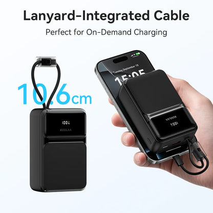 Kuulaa 30000mAh Power Bank with Built-in Cables 22.5W