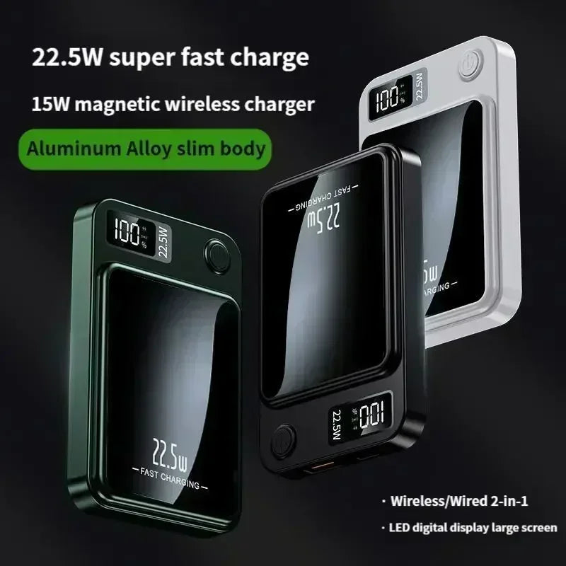 Magnetic Wireless Power Bank 22.5W with Digital Display