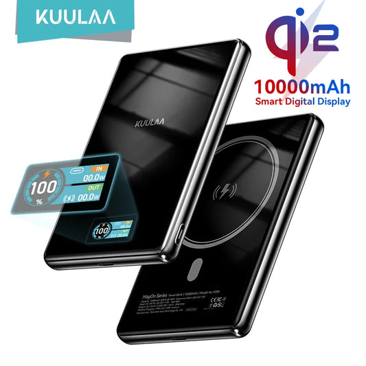 Black portable device with digital display and 'KUULAA' branding on a white background