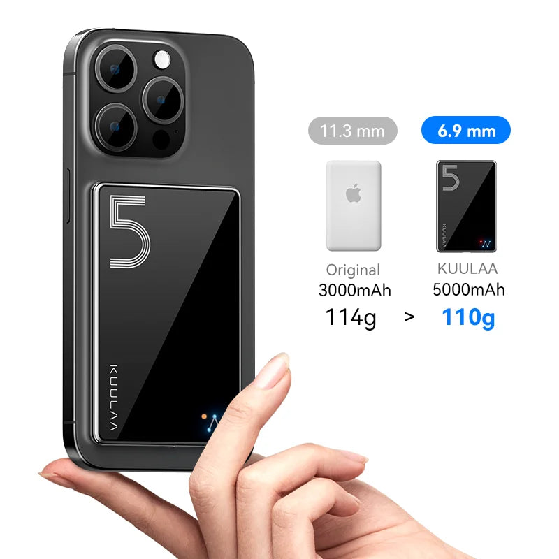 Phone case with capacity and weight information displayed on a white background