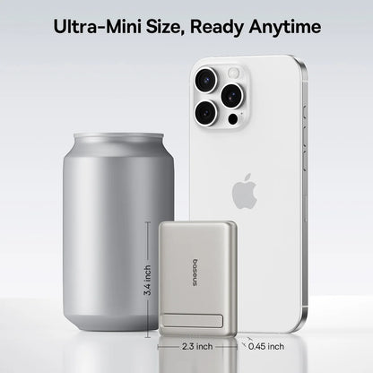 Baseus Qi2 Magnetic Power Bank 5000mAh Kickstand PD 20W