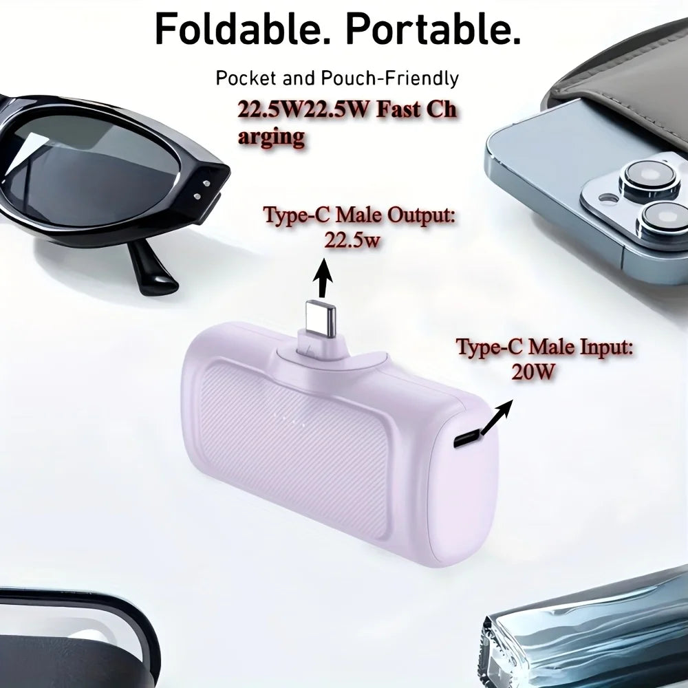 Foldable and portable charging device with sunglasses and phone on a white background