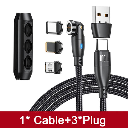 AUFU 100W Magnetic USB Type C Cable 5A Fast Charging