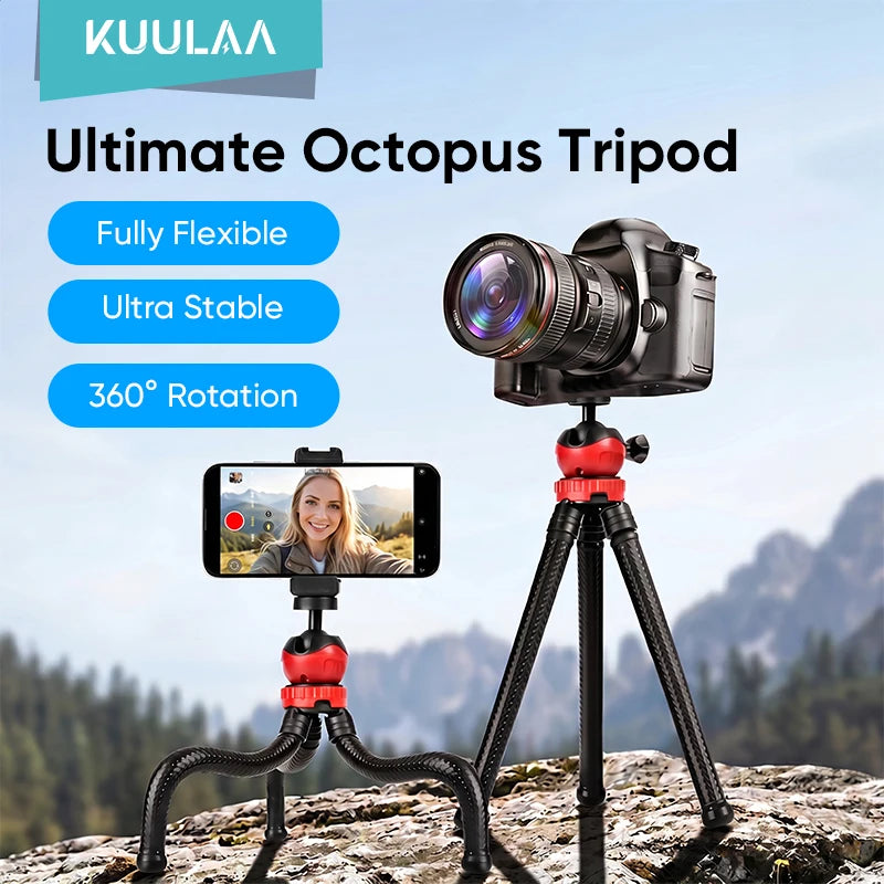 Kuulaa Flexible Octopus Tripod with Remote Control