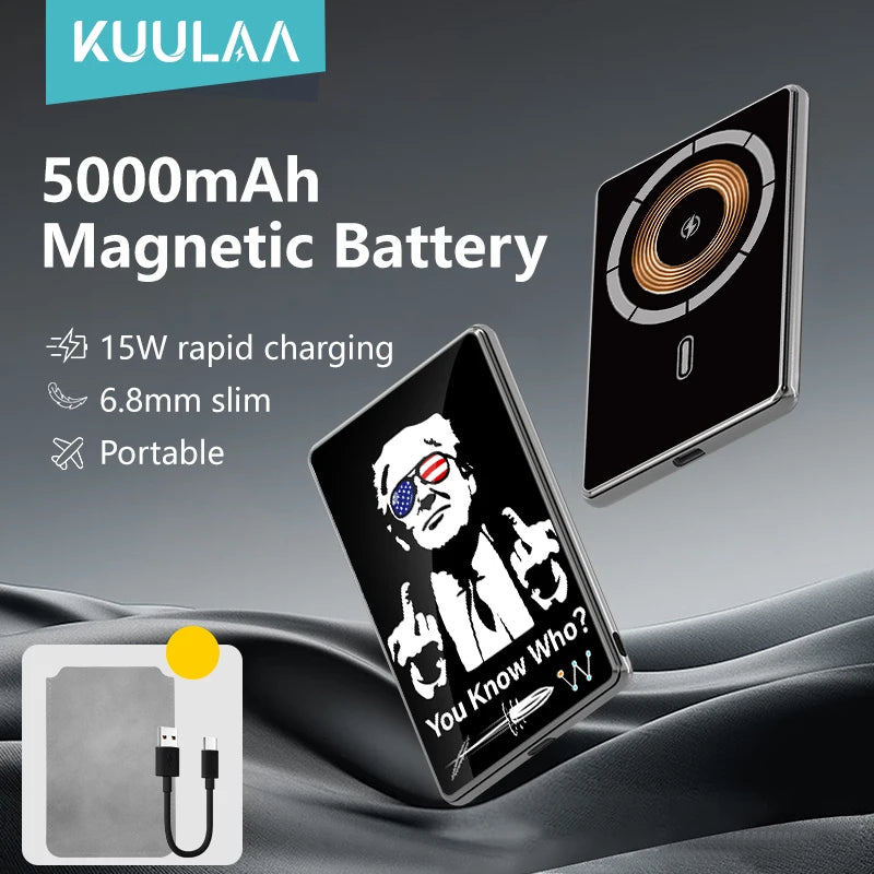 KUULAA Magnetic Power Bank 5000mAh Wireless 15W