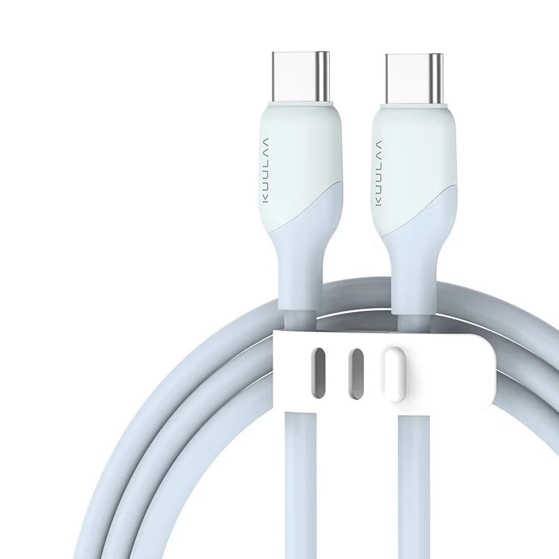 KUULAA USB-C cable with white connectors on a white background